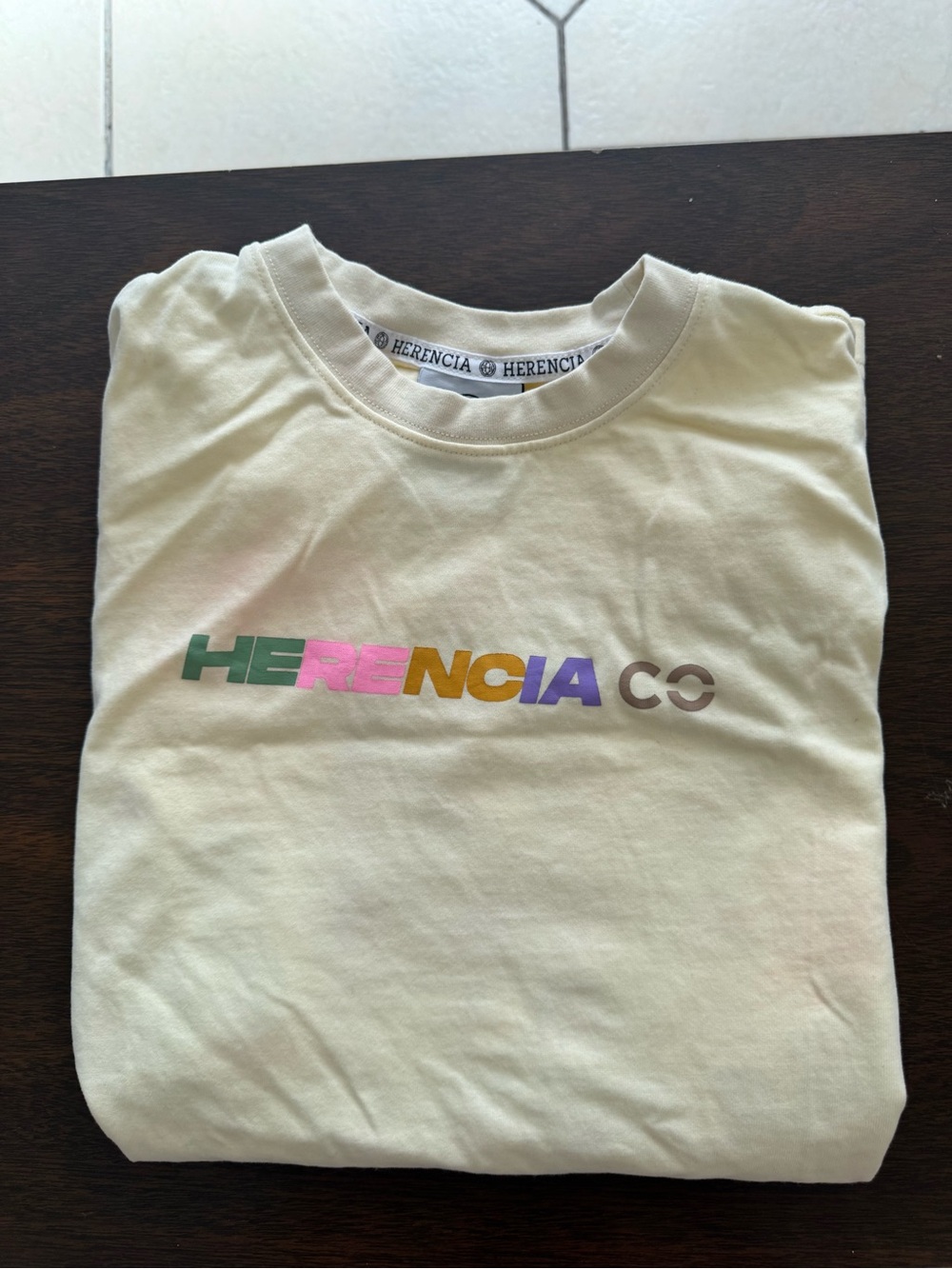 Women’s  Cream Logo Tee in Multi-Color